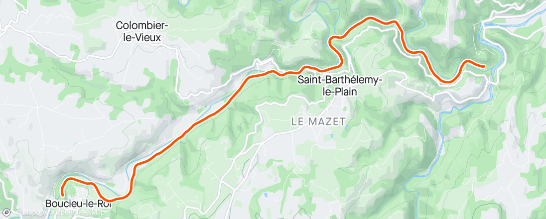Map of the activity, Vélorail de l'Ardèche