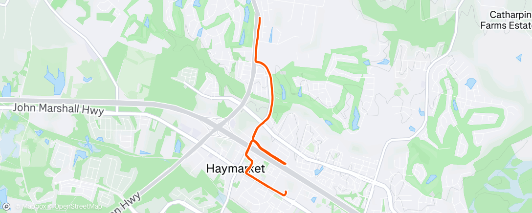 Map of the activity, Lunch Run