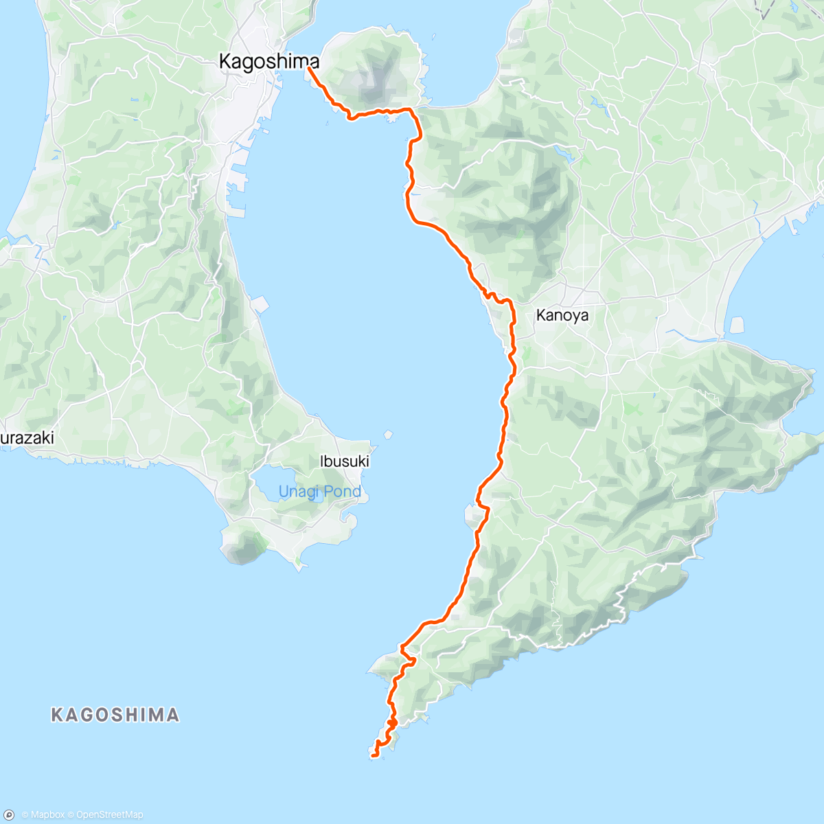 Map of the activity, Getting to Cape Sata