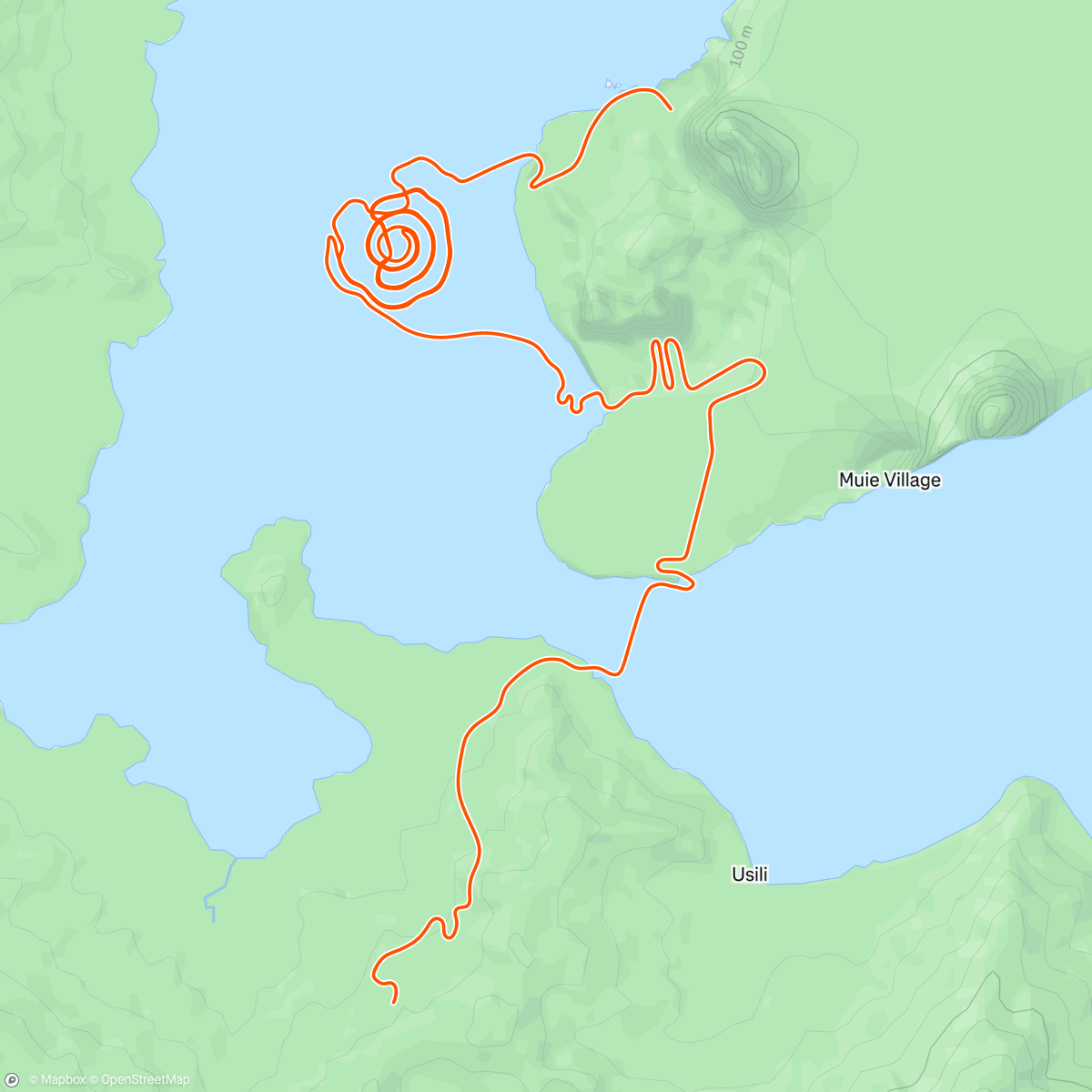 Карта физической активности (Zwift - 2x15 FTP Intervals on Ocean Lava Cliffside Loop in Watopia)