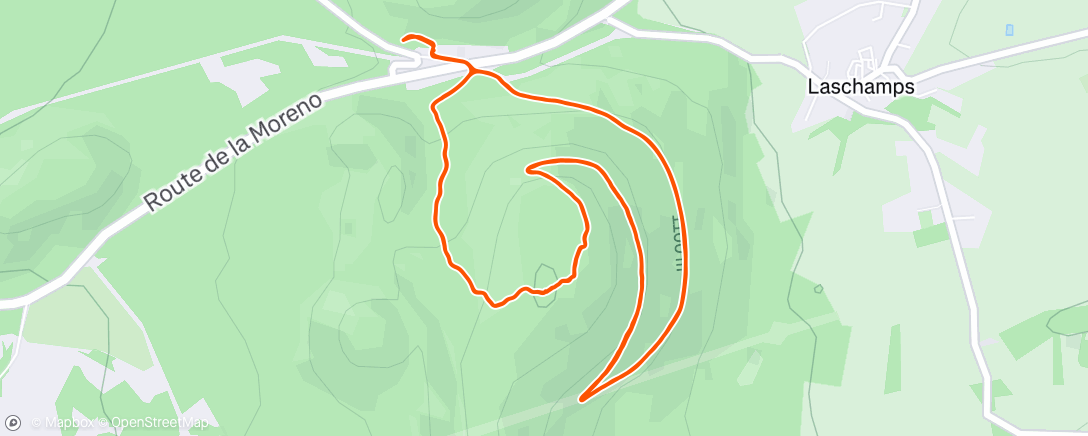 Map of the activity, Sortie VTT dans l'après-midi