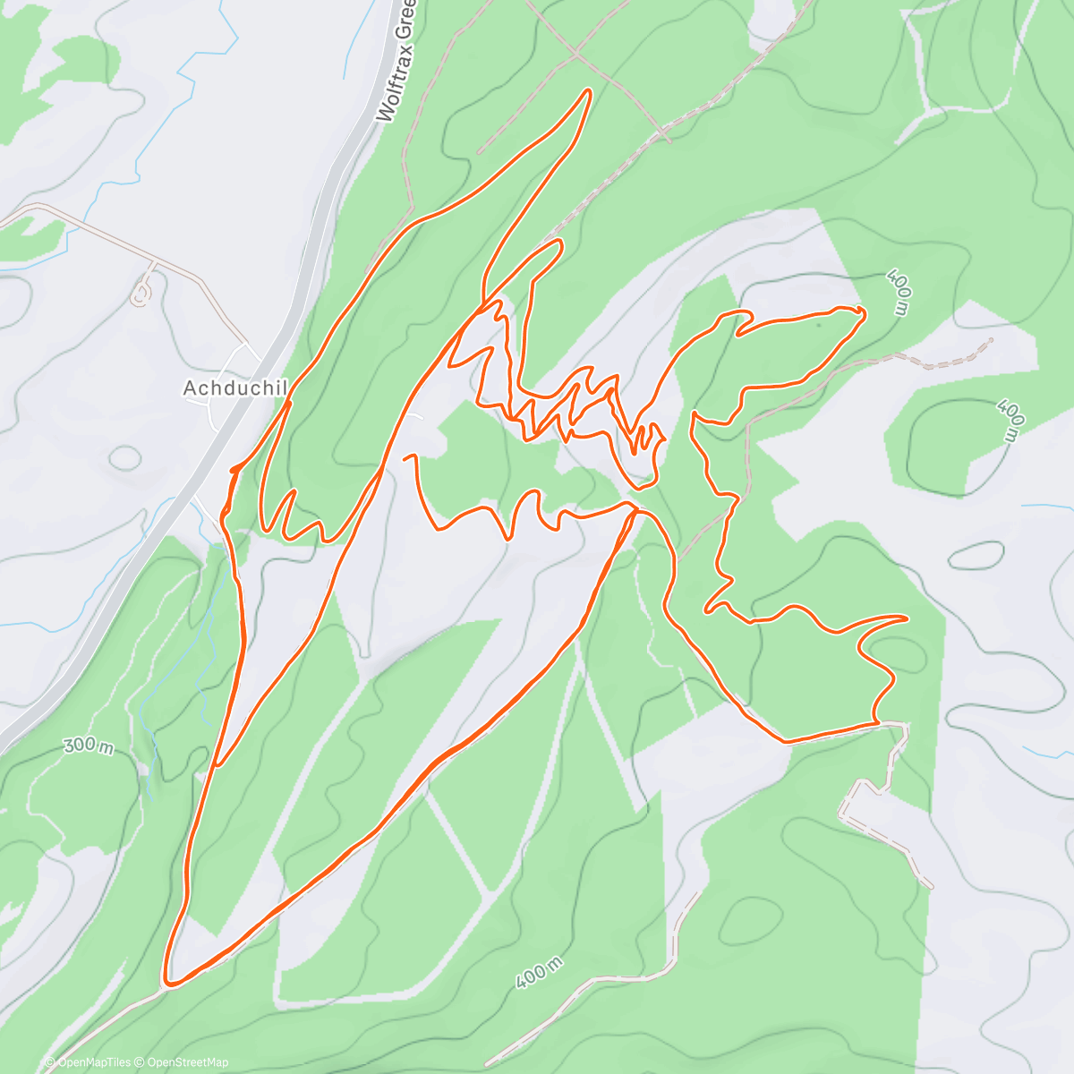 Map of the activity, Laggan Wolftrax