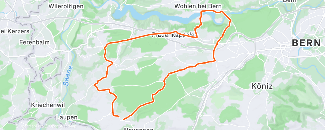 Map of the activity, Gravel-Fahrt am Morgen
