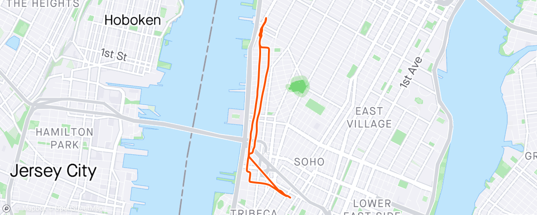 Map of the activity, Morning Run