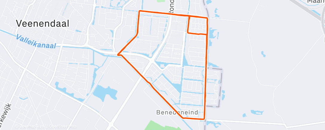 Map of the activity, 7x 4 min. 🔥