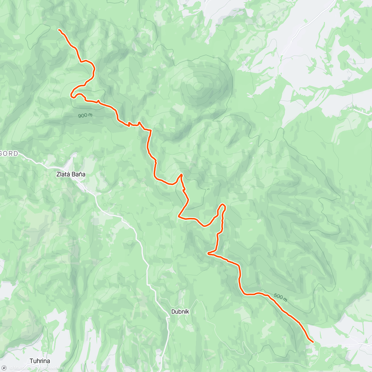 Map of the activity, Šimonka,Čierna hora,Tri chotare
