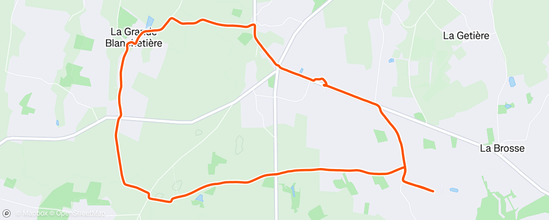 Map of the activity, Course à pied le matin