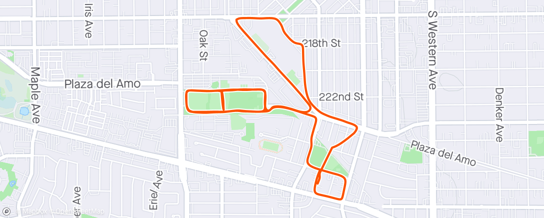 Map of the activity, Easy miles + strides