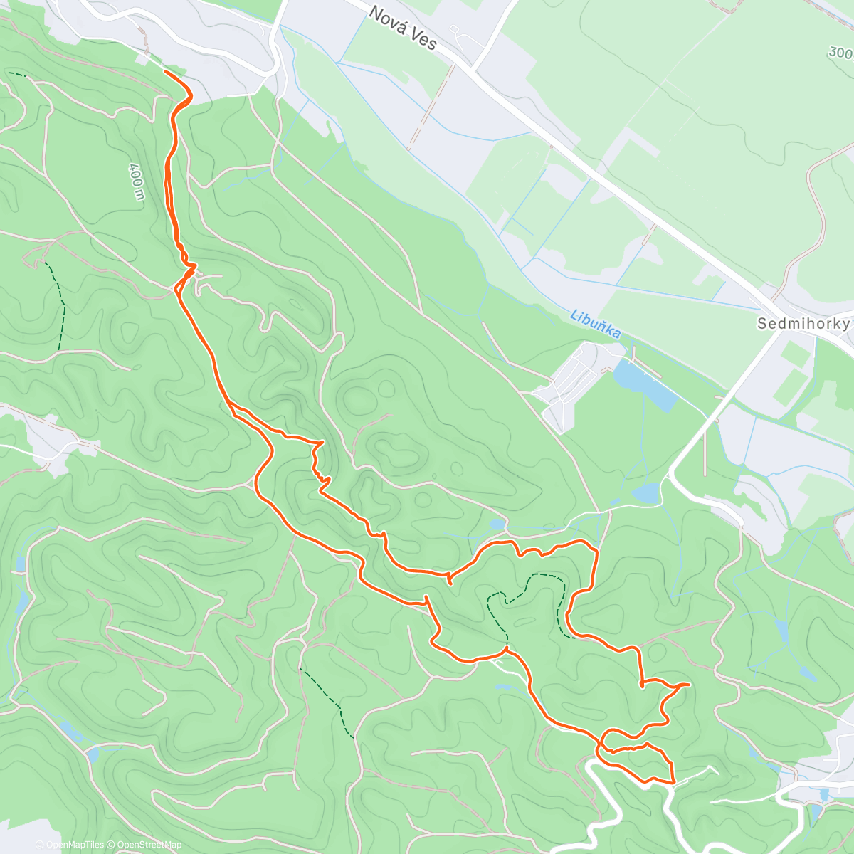 Map of the activity, rodinná procházka