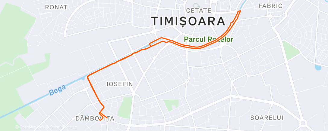 Map of the activity, Morning Run