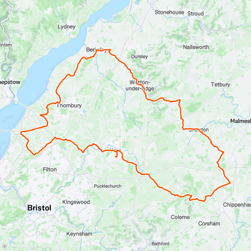 75 Mile (120km) Loop North of Bristol | 120.8 km Road Cycling Route on ...