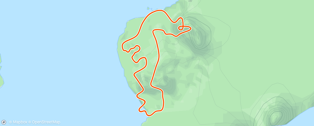 Карта физической активности (Zwift - 05. Endurance Ascent in Watopia)