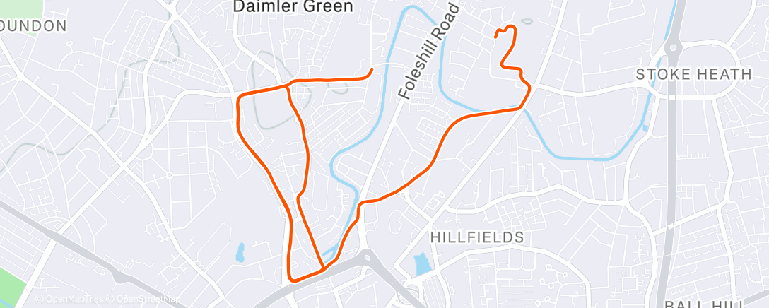 Map of the activity, Lunch Run