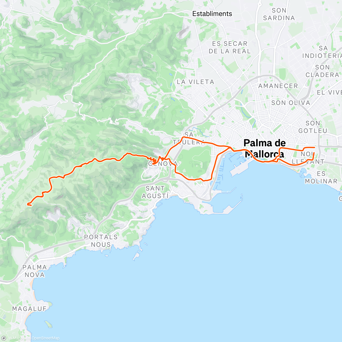 Map of the activity, Antenas de Calviá