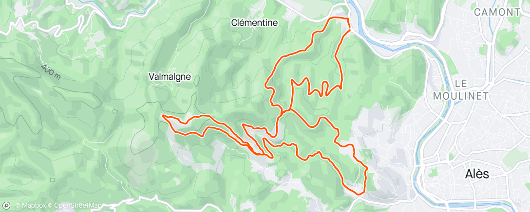 Map of the activity, Trail le matin La Blaquière Montcalm L ermitage