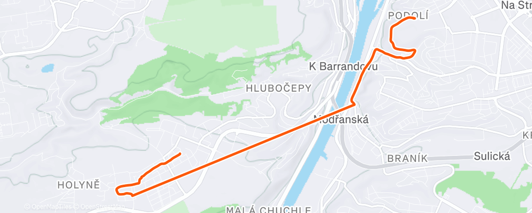 Map of the activity, Afternoon Walk