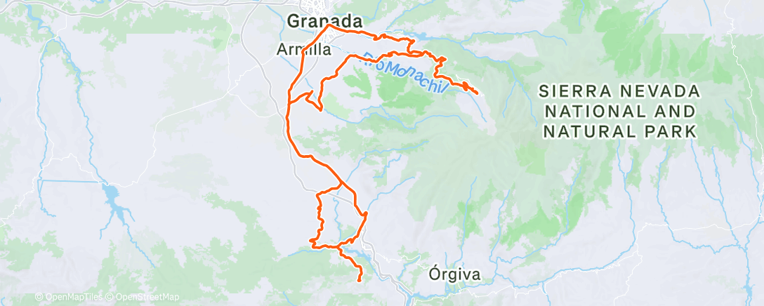 Map of the activity, Bicicleta por la mañana