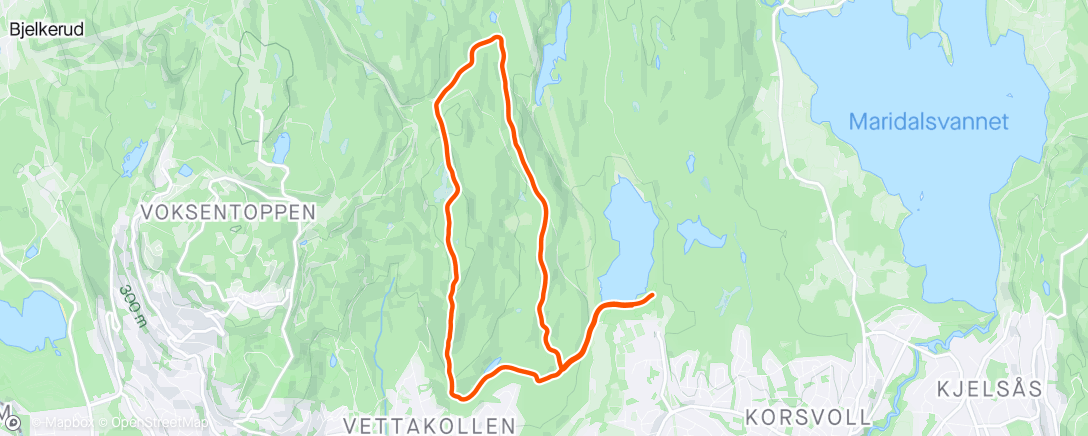Map of the activity, Søndagsturen