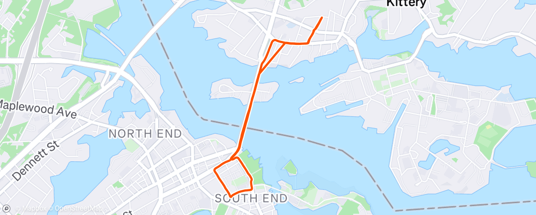 Map of the activity, Afternoon Run
