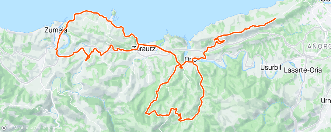 Map of the activity, Vuelta por la costa