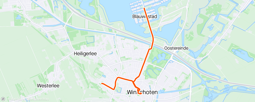 アクティビティ「Winschoten naar Blauwestad rit」の地図