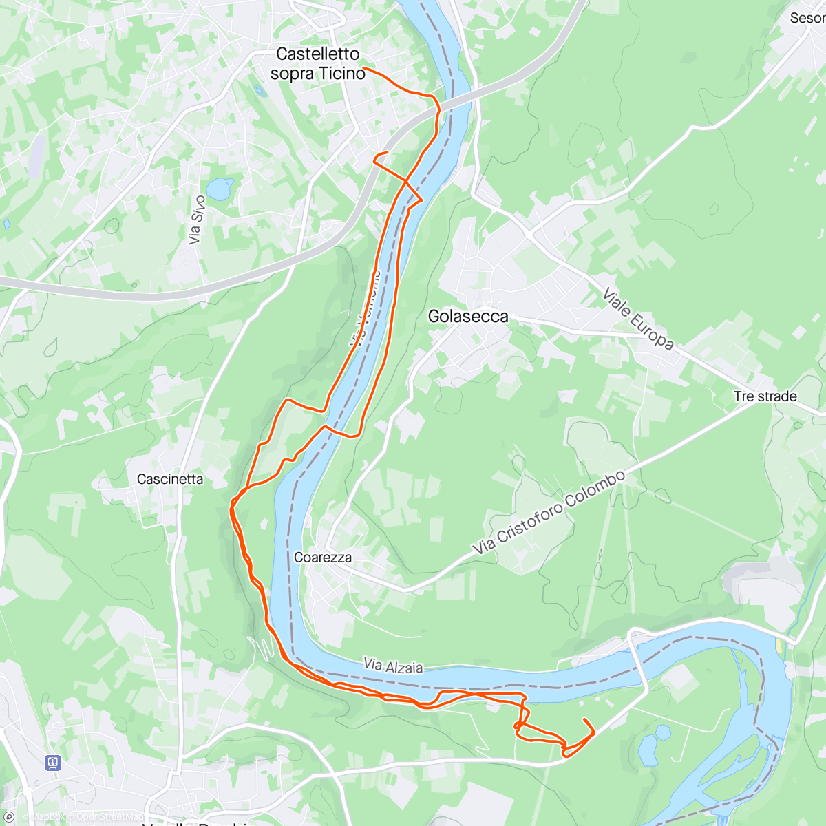 Map of the activity, Morning Run, finalmente tornati i lunghi muscolari sui sentieri del Ticino piemontese 🏃🏻‍♀️🏃🏻‍♂️ ma che caldo 🔥 🤪