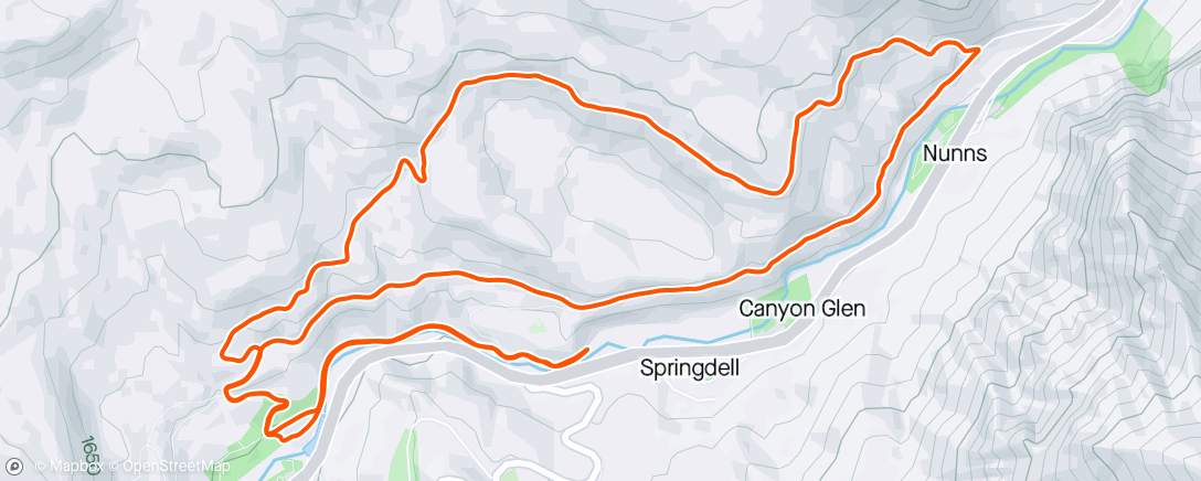 Map of the activity, Morning Trail Run