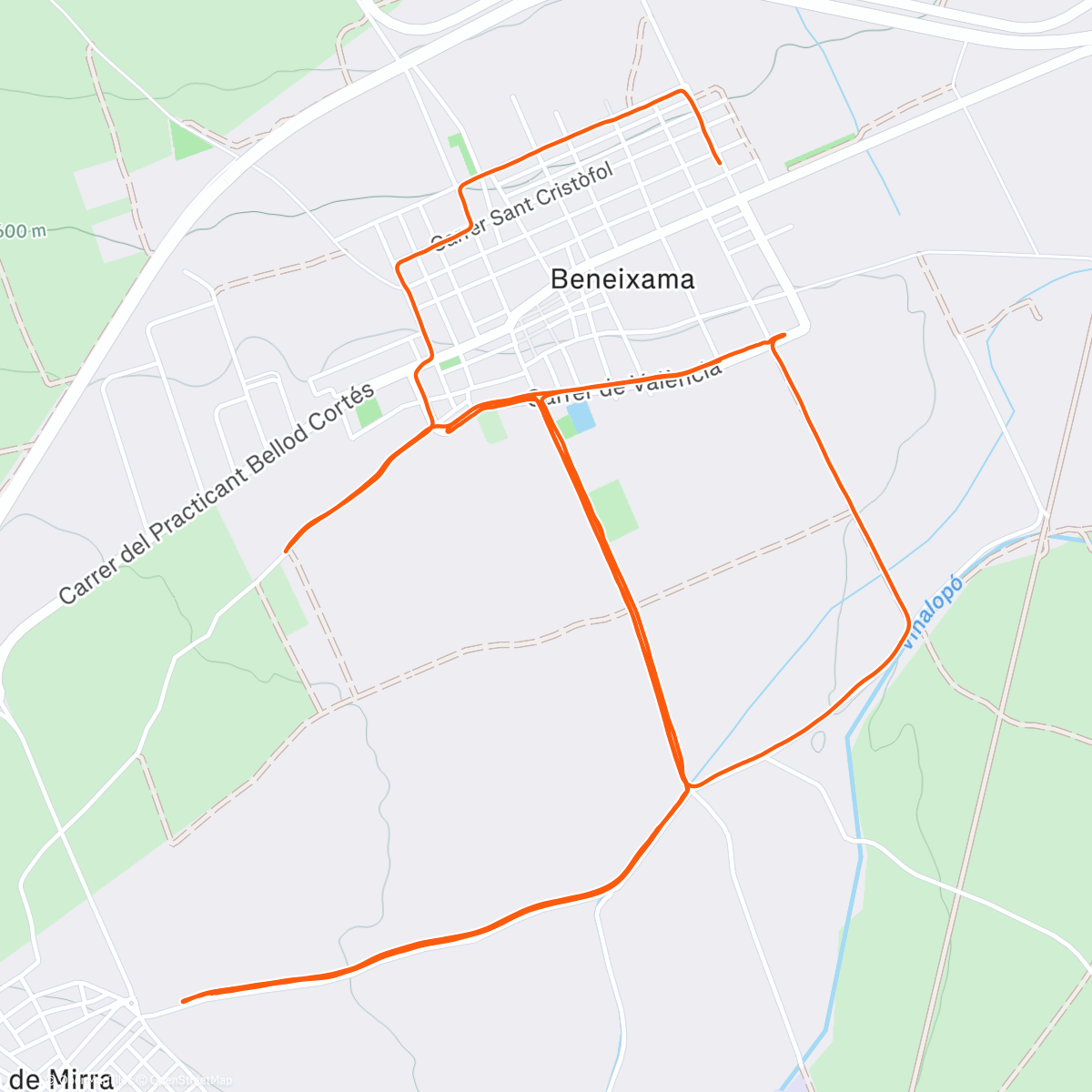 Map of the activity, 6x 1000- 90”R 🥵+💨❄️