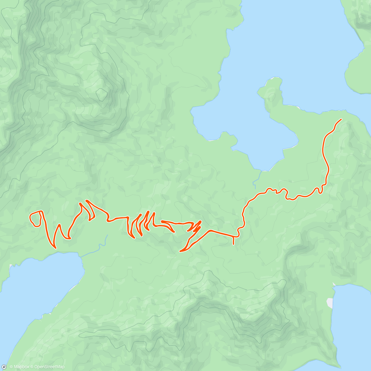 Mappa dell'attività Zwift - Road to Sky in Watopia