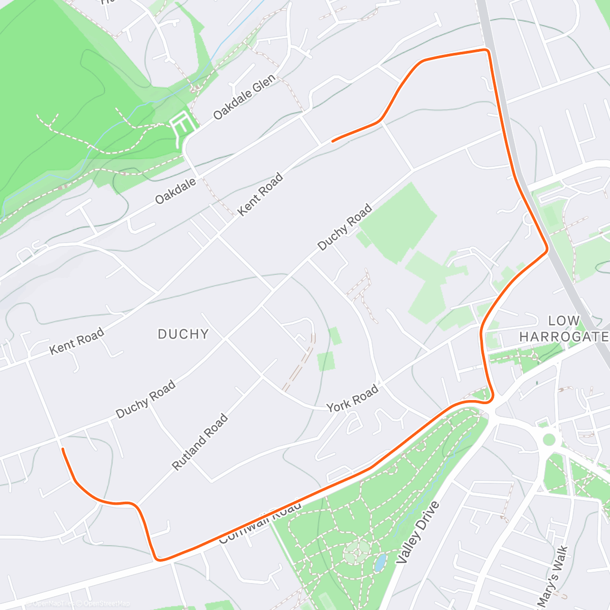Map of the activity, 🚶🏼‍♂️ Queen's Highway Walk in Yorkshire