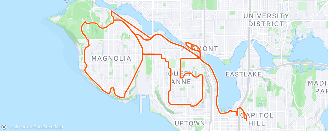 Map of the activity, CCBC group ride