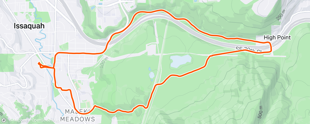 Map of the activity, River Running