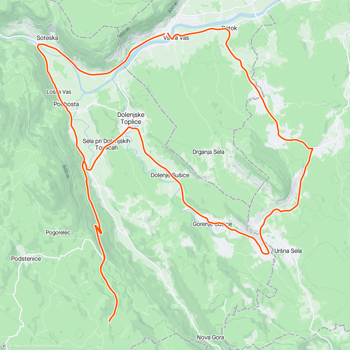 Map of the activity, Baza 20 #1 
+ Uršna sela