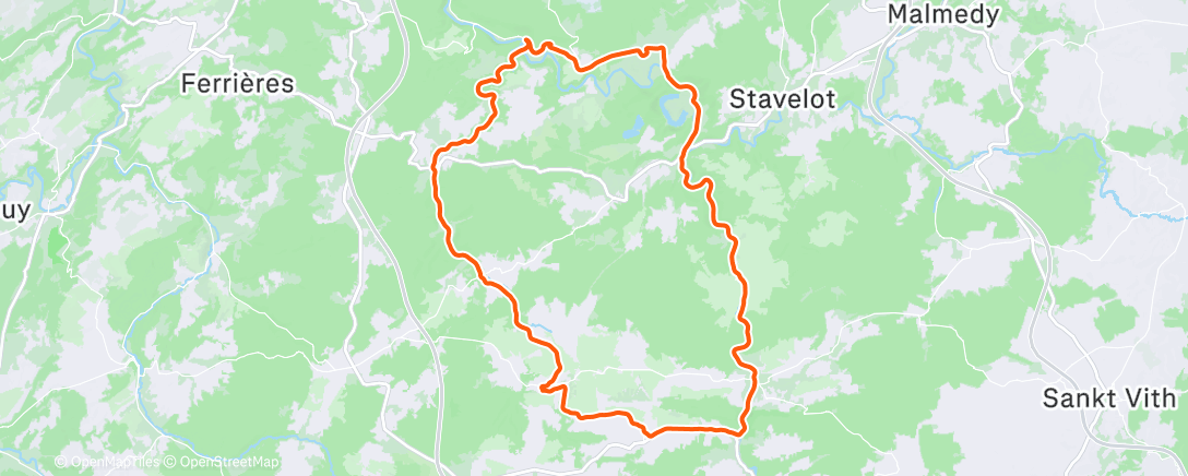 Карта физической активности (Vélo dans l'après-midi)