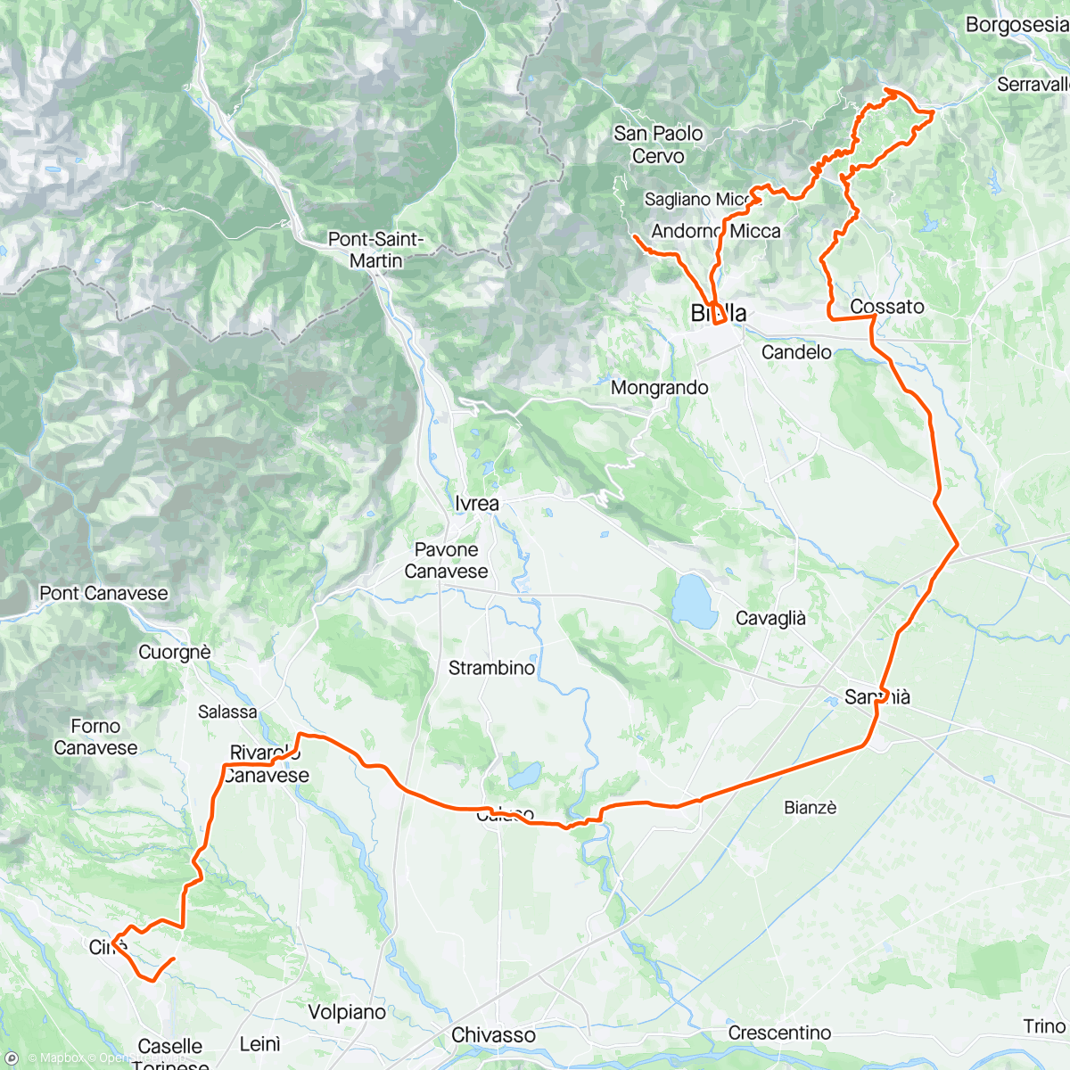 Map of the activity, Giro d’Italia #2 🇮🇹