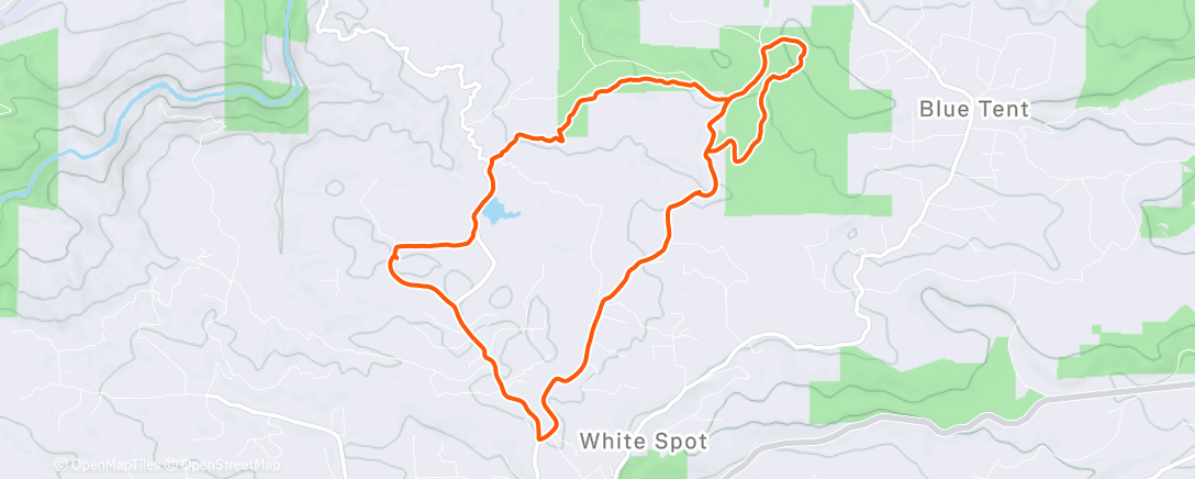 Map of the activity, Afternoon Mountain Bike Ride