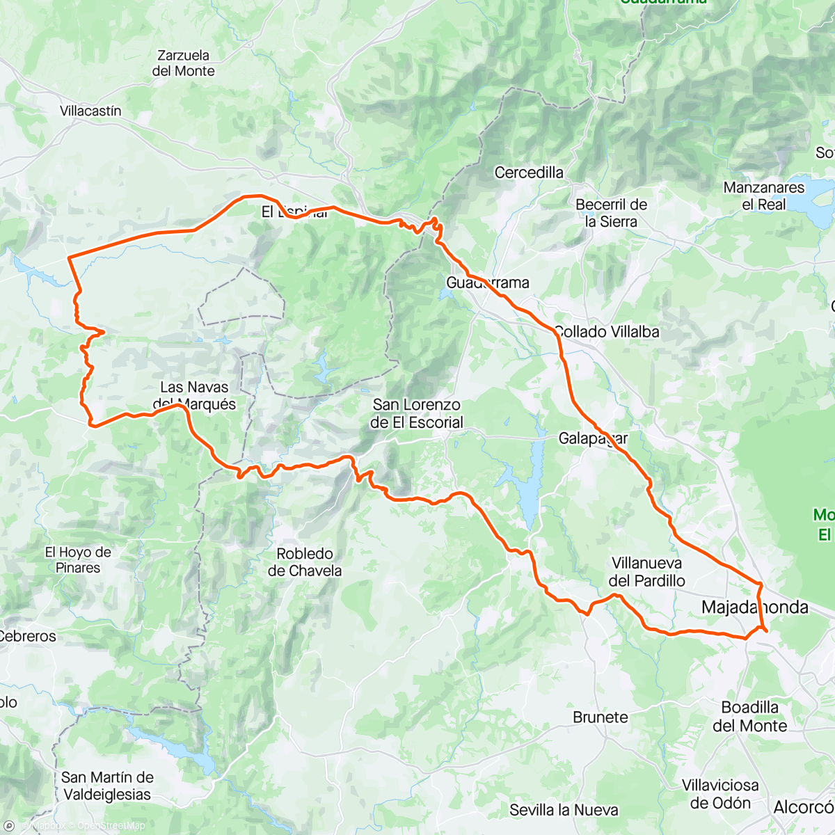 Map of the activity, Alto del León, La Lancha
