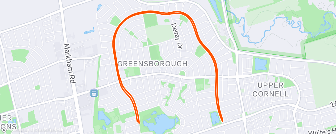 Map of the activity, Morning Run