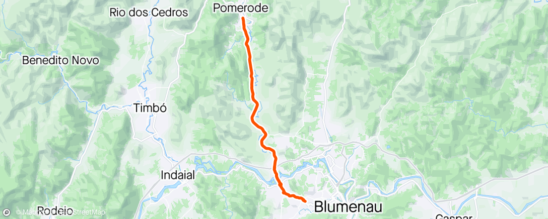 Map of the activity, Pomerode