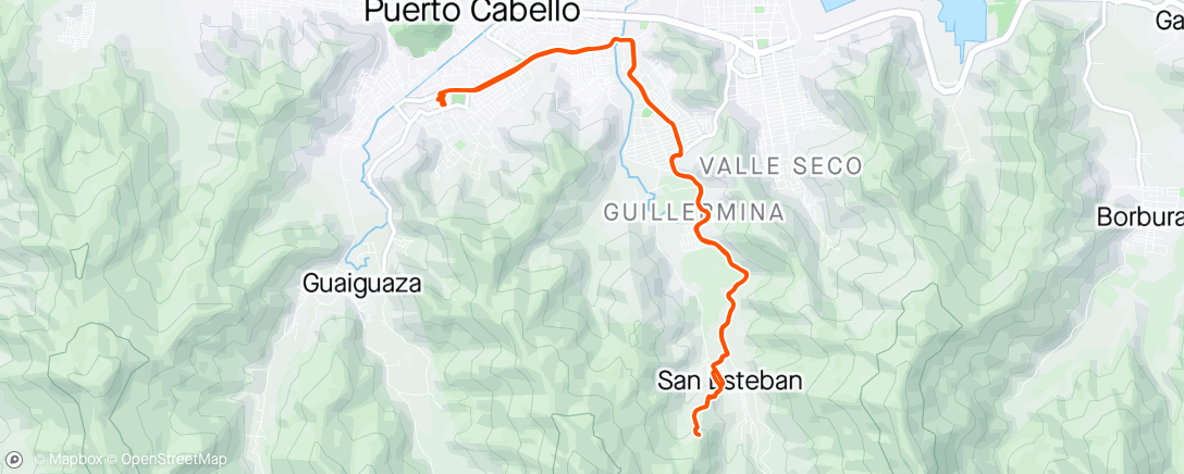 Map of the activity, Garrapata