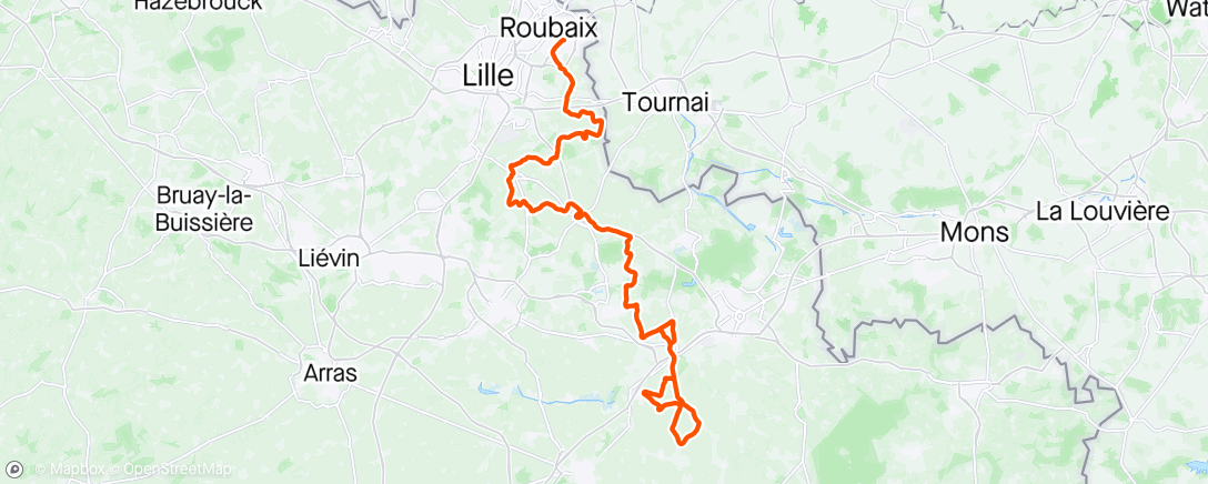 Map of the activity, Roubaix