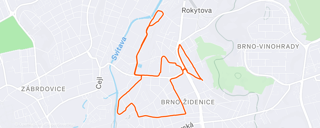 Map of the activity, Doťuk 100km | týden 😎
