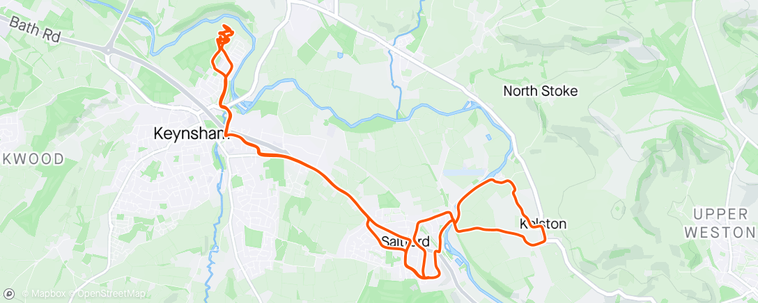 Map of the activity, Morning run to and from Somerdale Parkrun, then back to take out Mimi 🐶🦮🏃🏻‍♂️