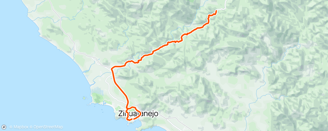 Mapa de la actividad, Vuelta en bicicleta de montaña matutina
