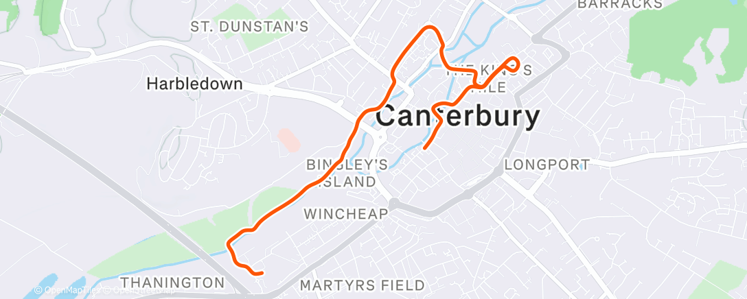 Карта физической активности (Lunch Run)