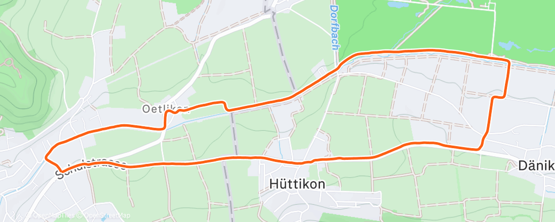 Map of the activity, Morning Run