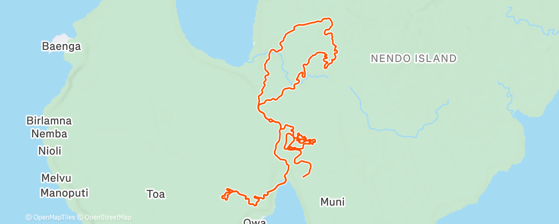 Map of the activity, Zwift - Chasing the Sun in Makuri Islands