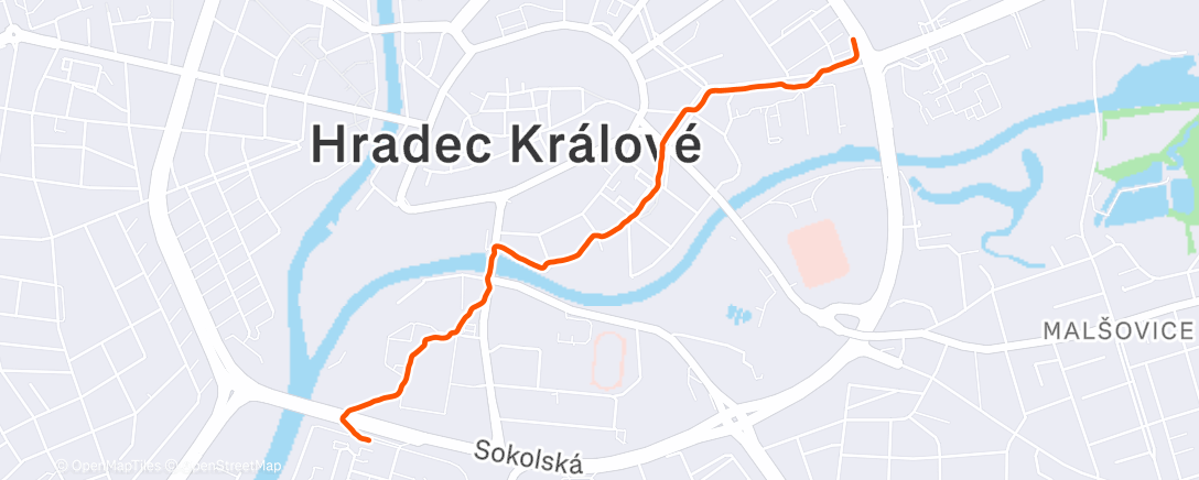 Map of the activity, Afternoon Walk