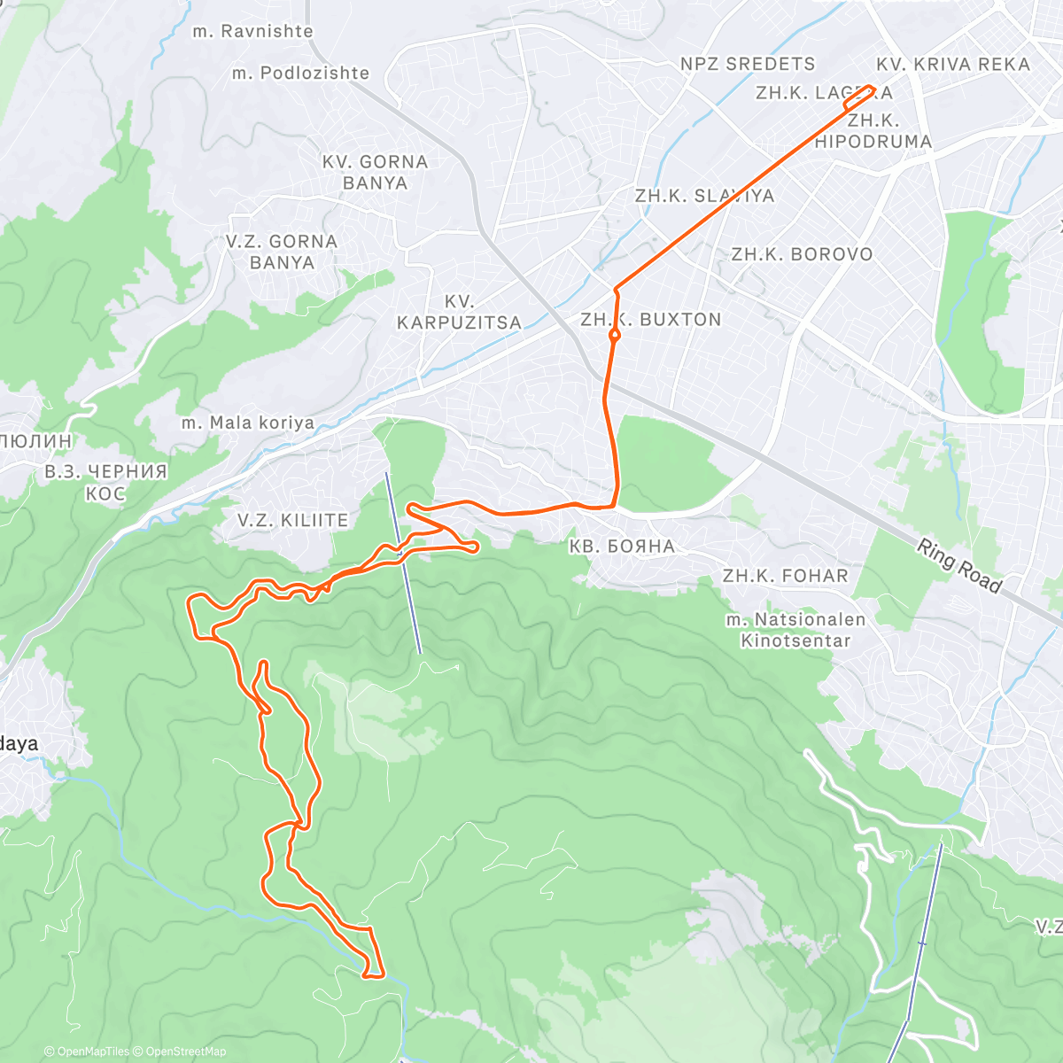 Карта физической активности (Mountain Frozen Ride 🥶 🧊🧊🧊)
