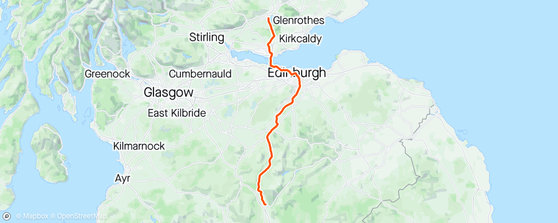 Map of the activity, LEJOG day 10: set off in summer, finish in autumn